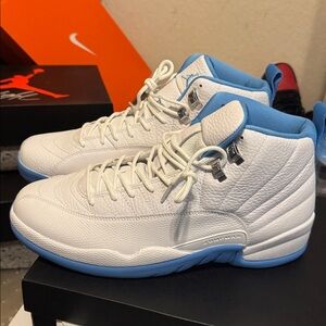 Size 12 Jordan Melo 2025 White and Blue Shoes